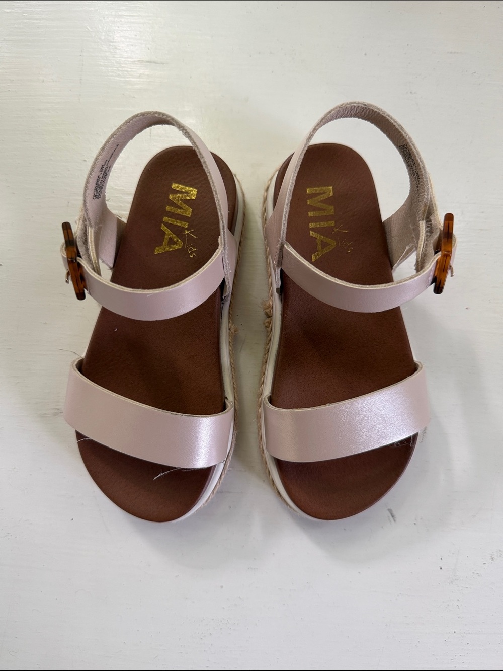 MIA Kids Champagne Adjustable Strap Sandals